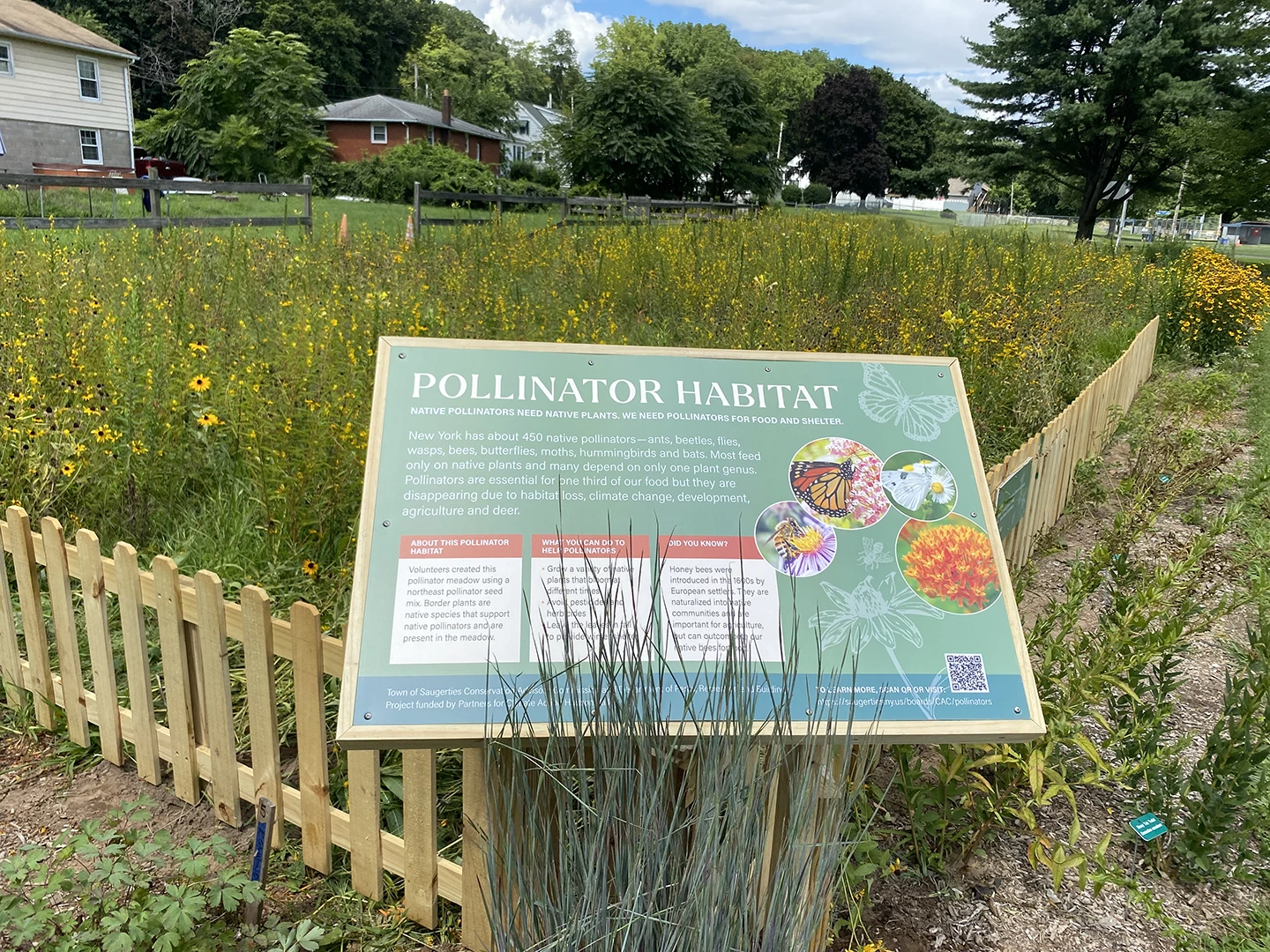 Pollinator Garden Sign and fence.webp