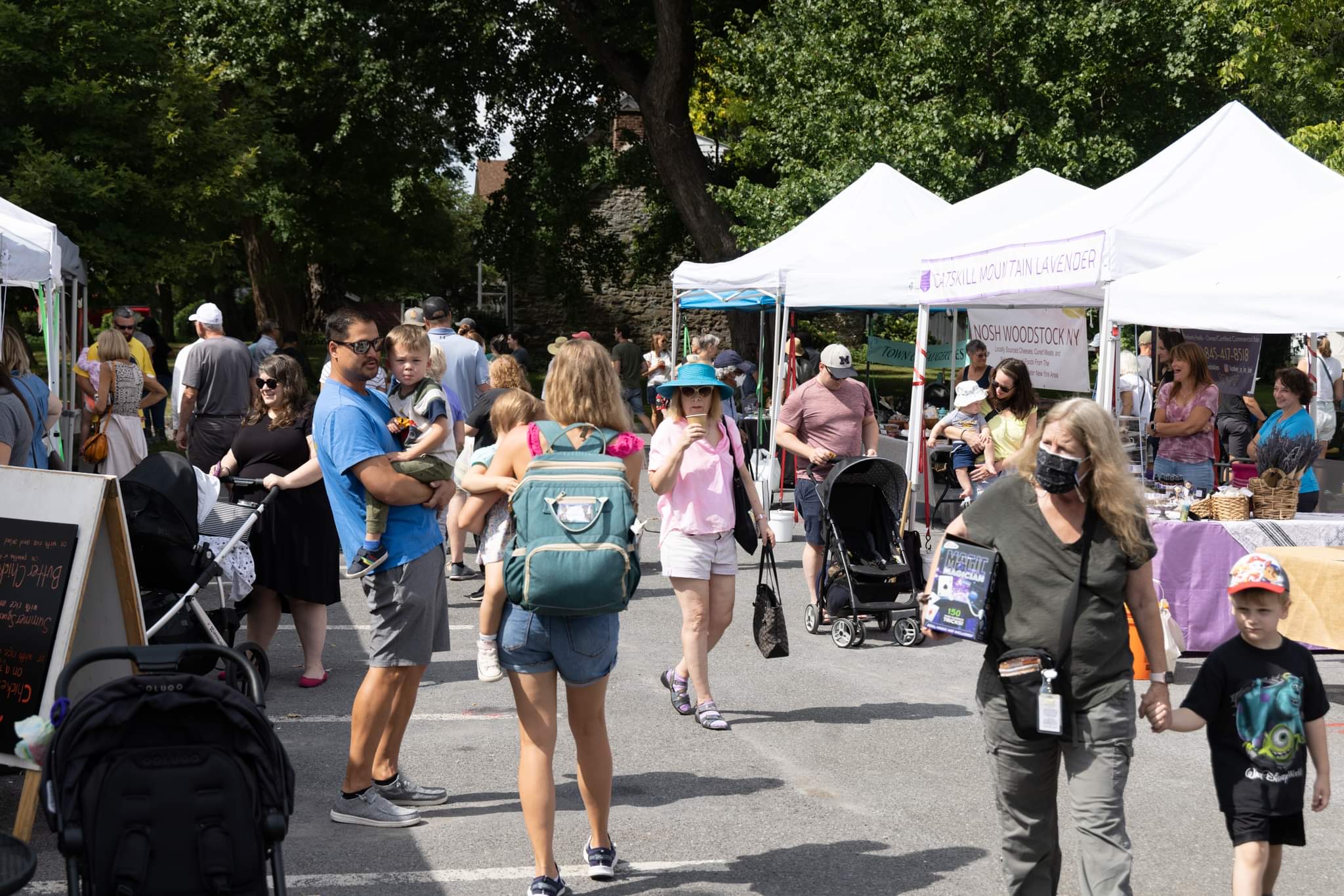 Crowd Scene at the Saugerties Farmers Market Cowflop Location