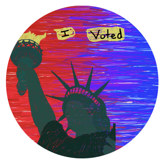 "I Voted" Sticker by Julia Deo